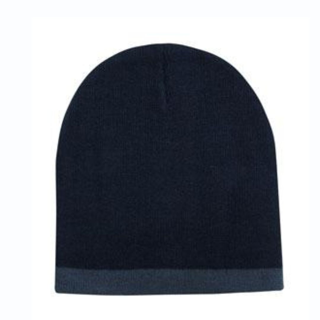 Bonnet en acrylique bicolore à enrouler - Toque