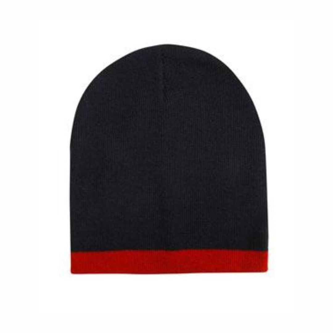Bonnet en acrylique bicolore à enrouler - Toque