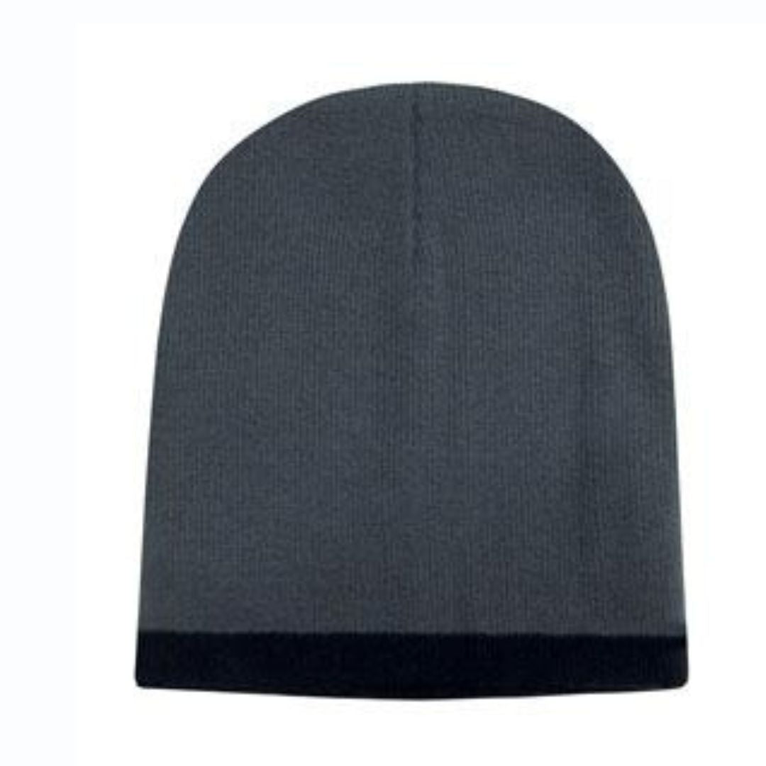 Bonnet en acrylique bicolore à enrouler - Toque
