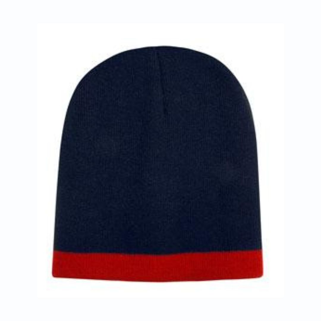 Bonnet en acrylique bicolore à enrouler - Toque