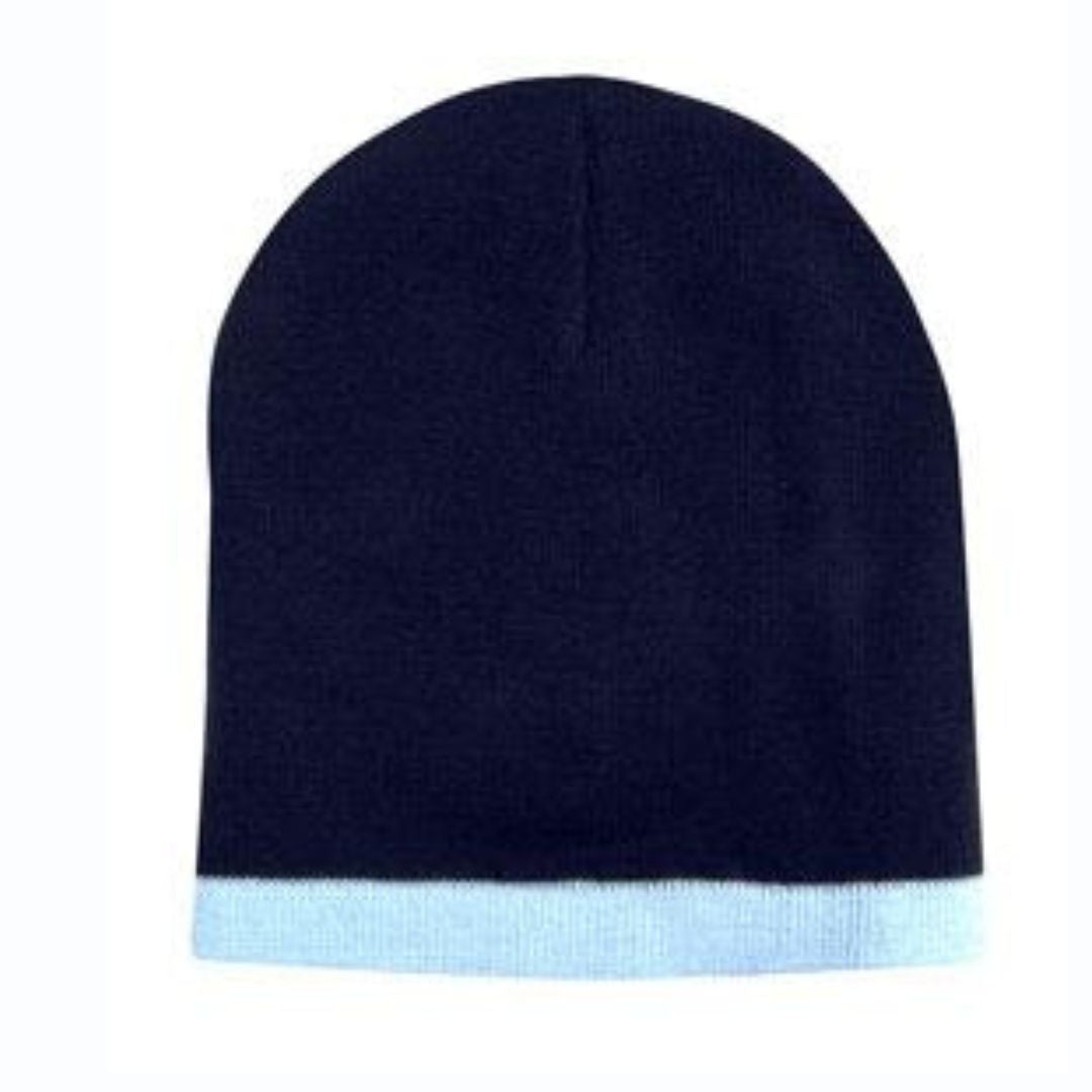 Bonnet en acrylique bicolore à enrouler - Toque