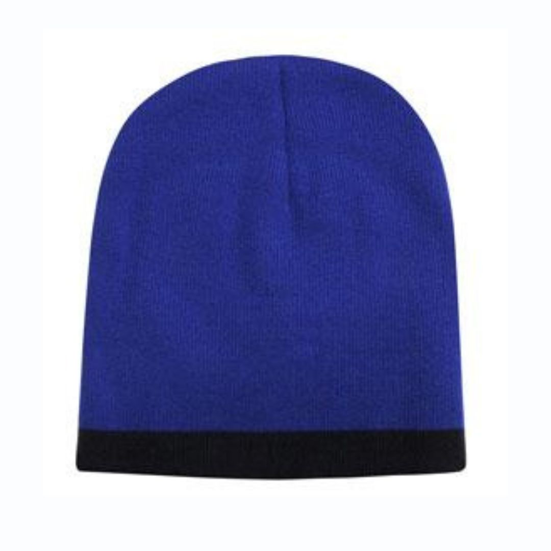 Bonnet en acrylique bicolore à enrouler - Toque