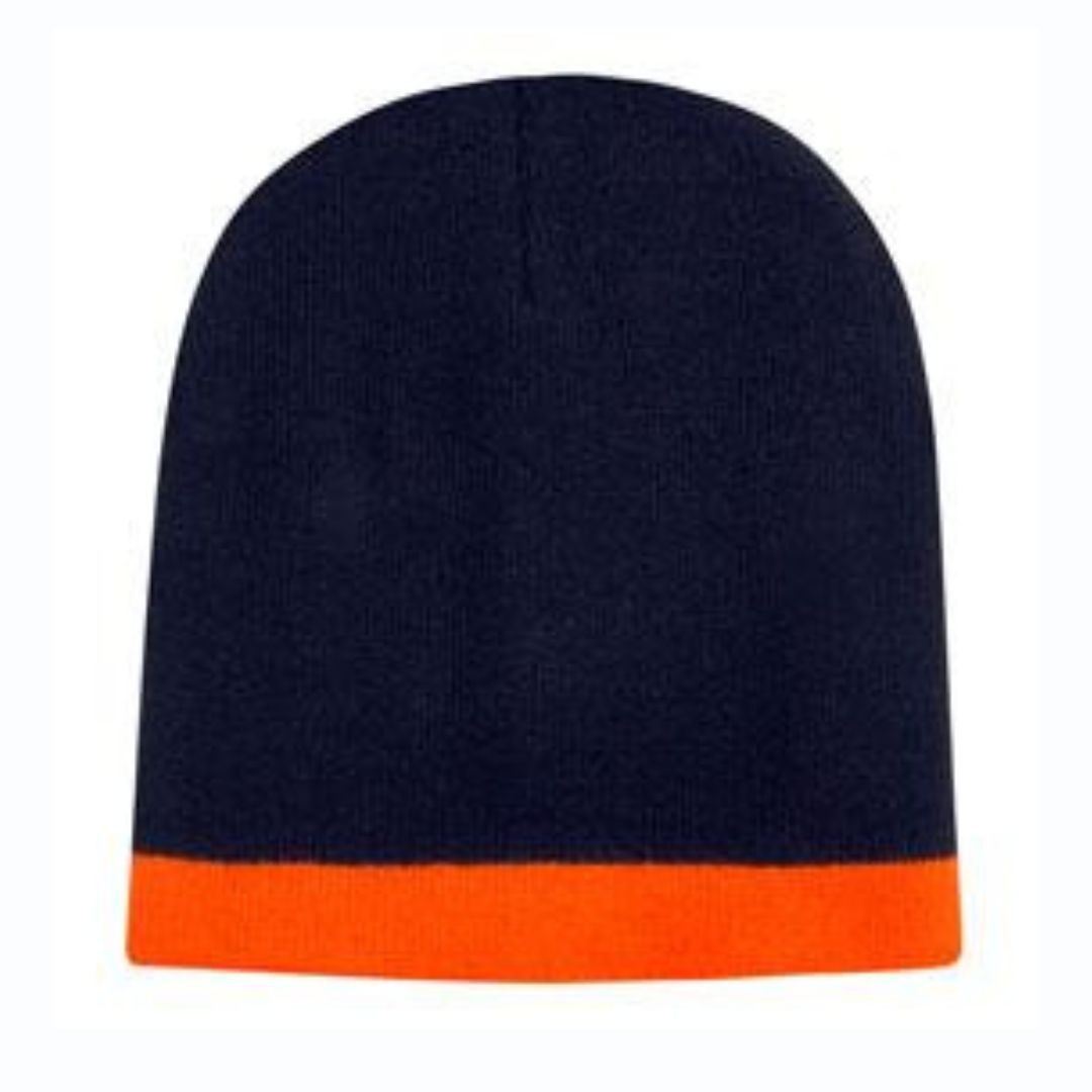 Bonnet en acrylique bicolore à enrouler - Toque
