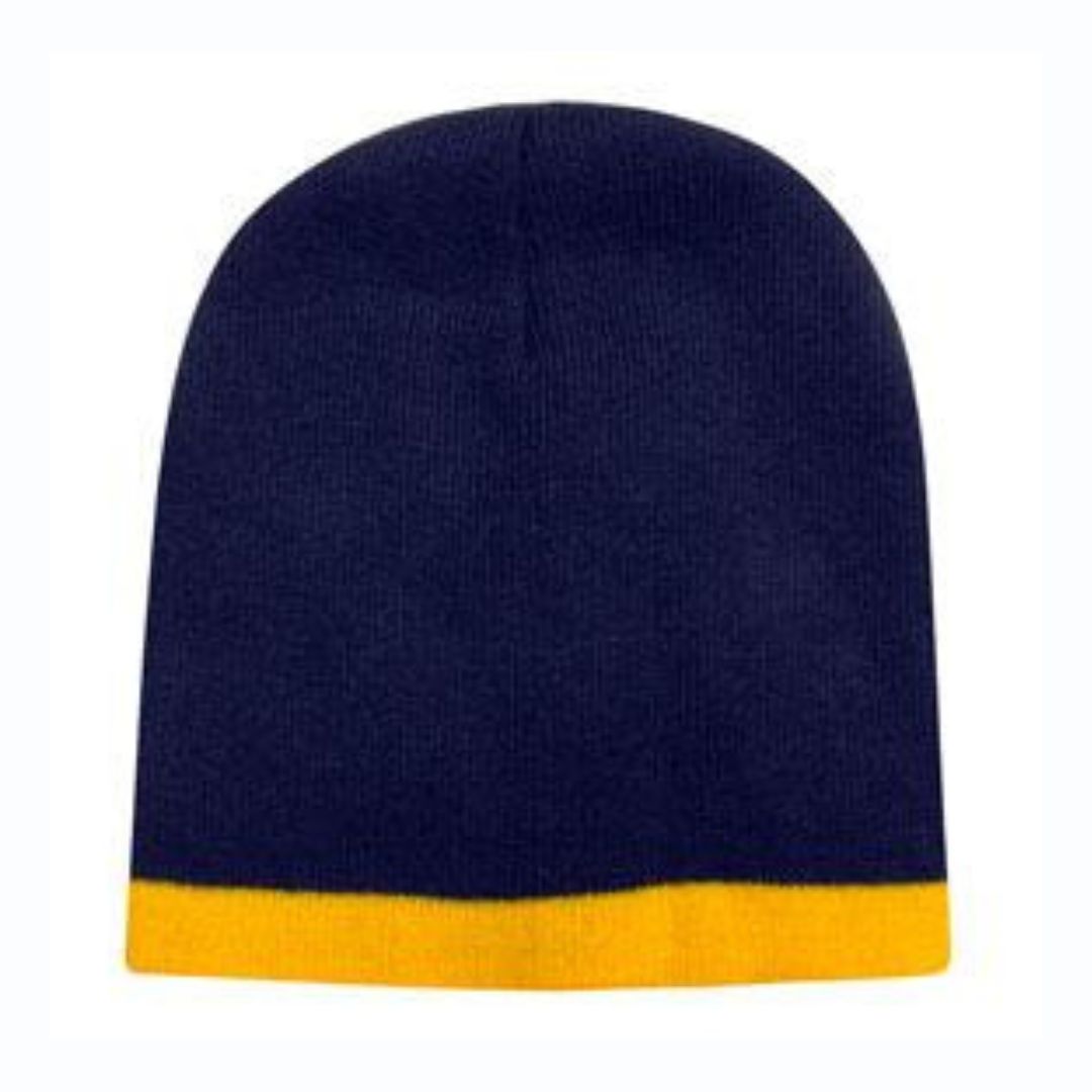 Bonnet en acrylique bicolore à enrouler - Toque