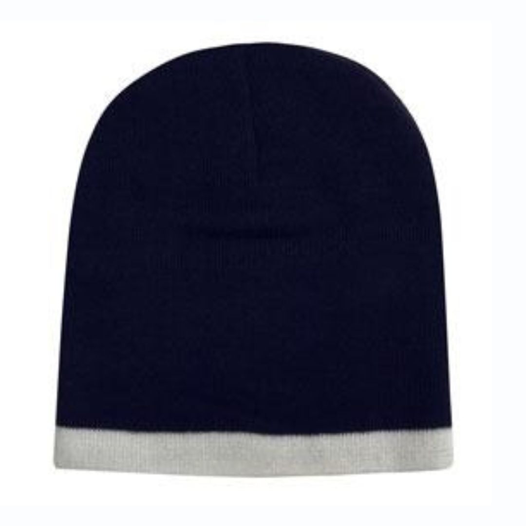 Bonnet en acrylique bicolore à enrouler - Toque