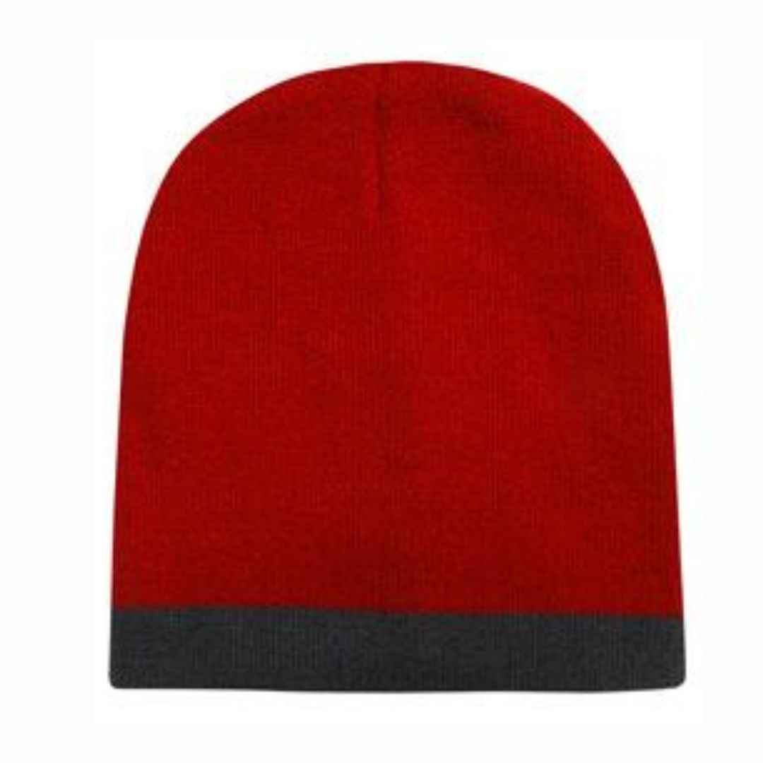Bonnet en acrylique bicolore à enrouler - Toque