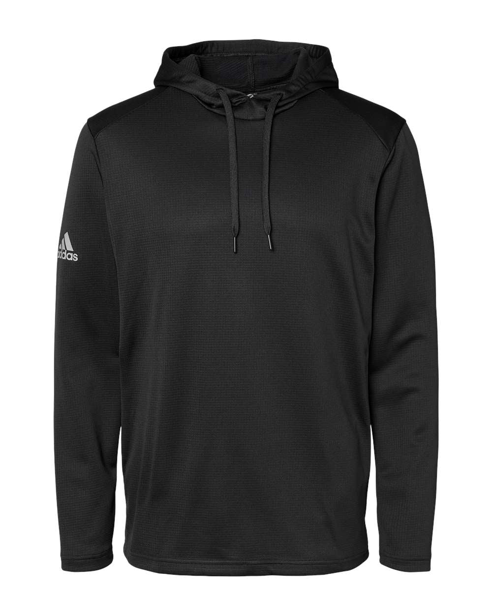 Men's Adidas - Textured Mixed Media Hooded Sweatshirt