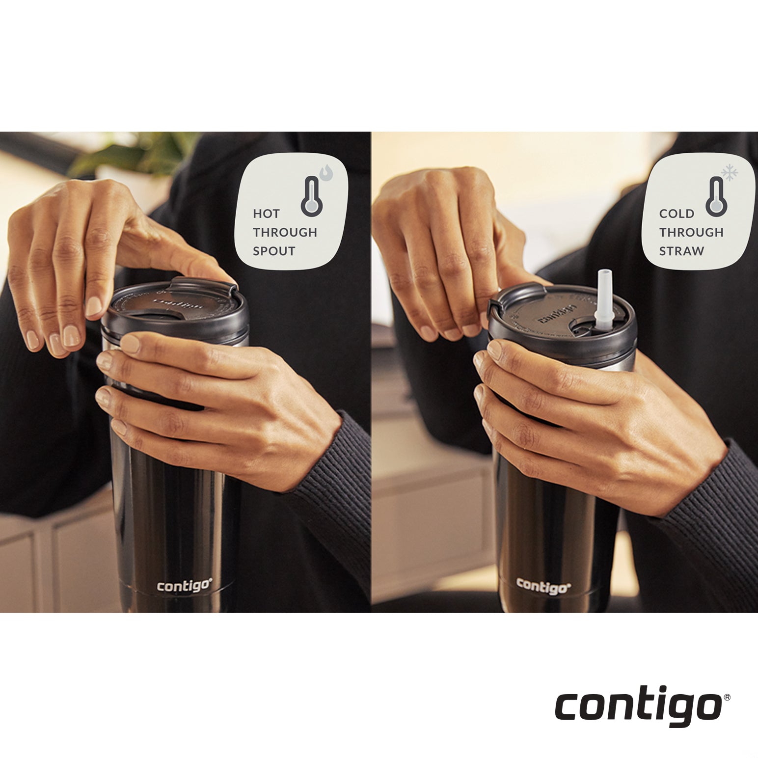 Contigo® Uptown™ Dual-Sip SS Tumbler 18oz