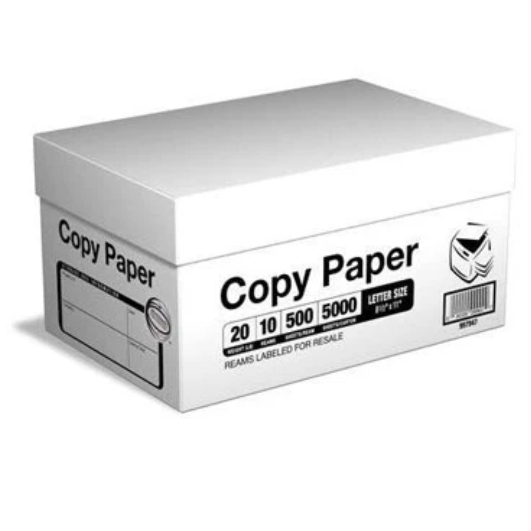 Copy Paper 20lb-8.5" x 11"-White