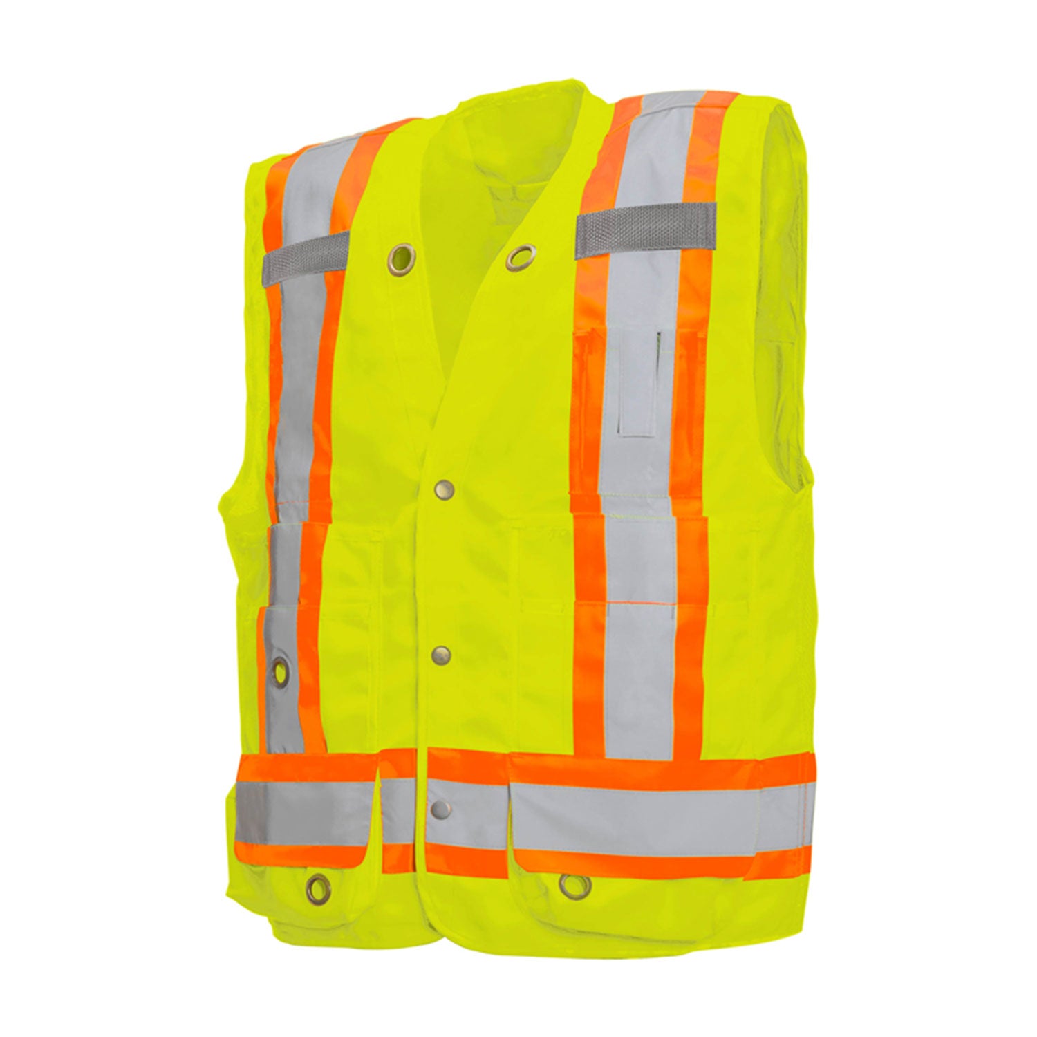 Deluxe Surveyor Vest, 4" Refl. Tape, 17 Pockets