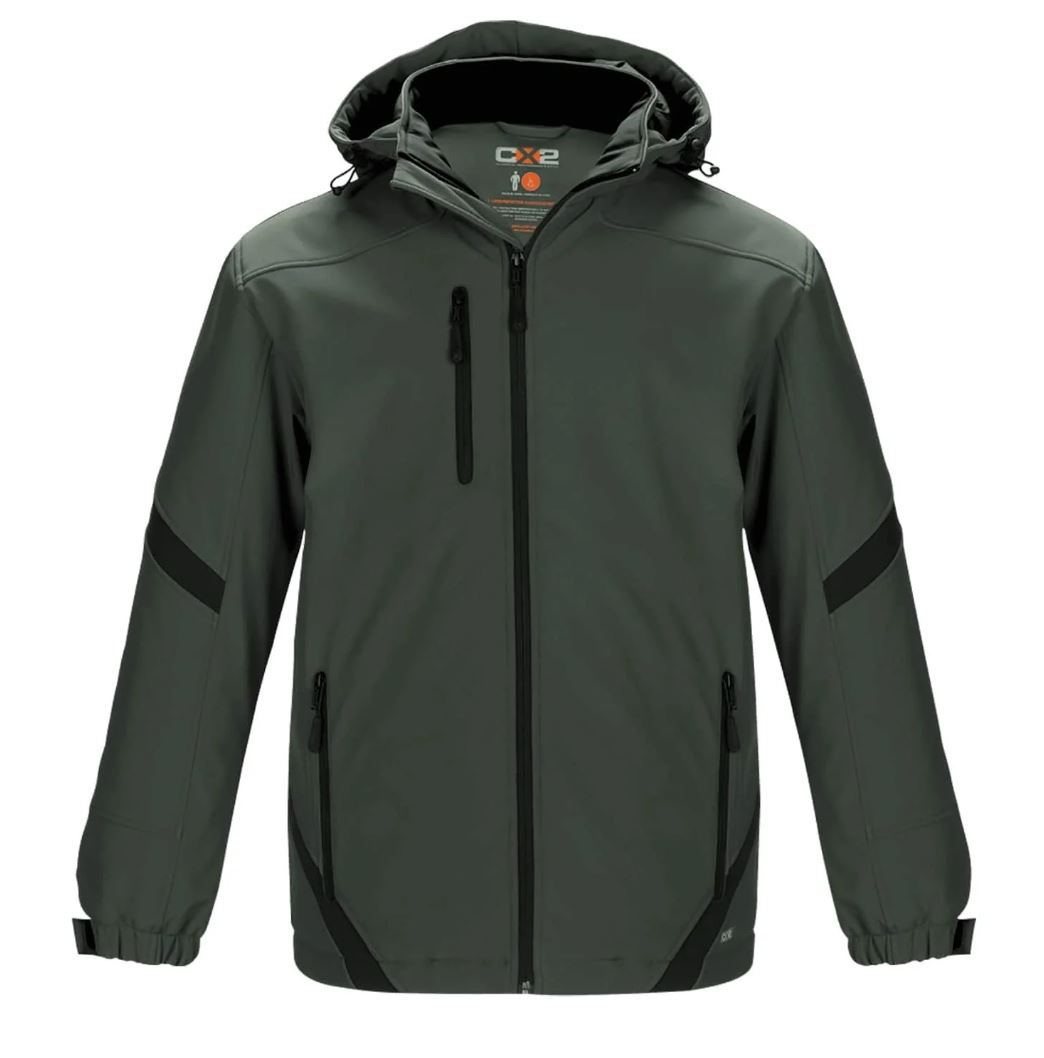 Men's Insulated Softshell Jacket w/ Detachable Hood-Typhoon