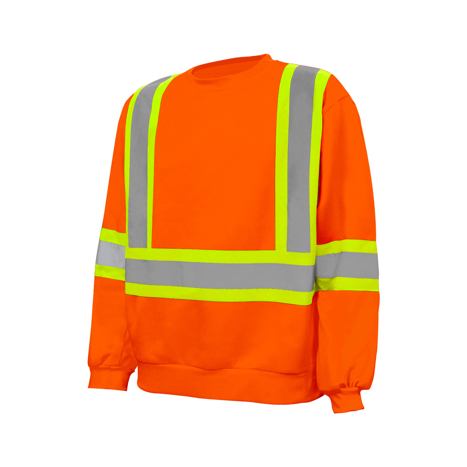 Sweat-shirt haute visibilité, ruban réfléchissant 4"