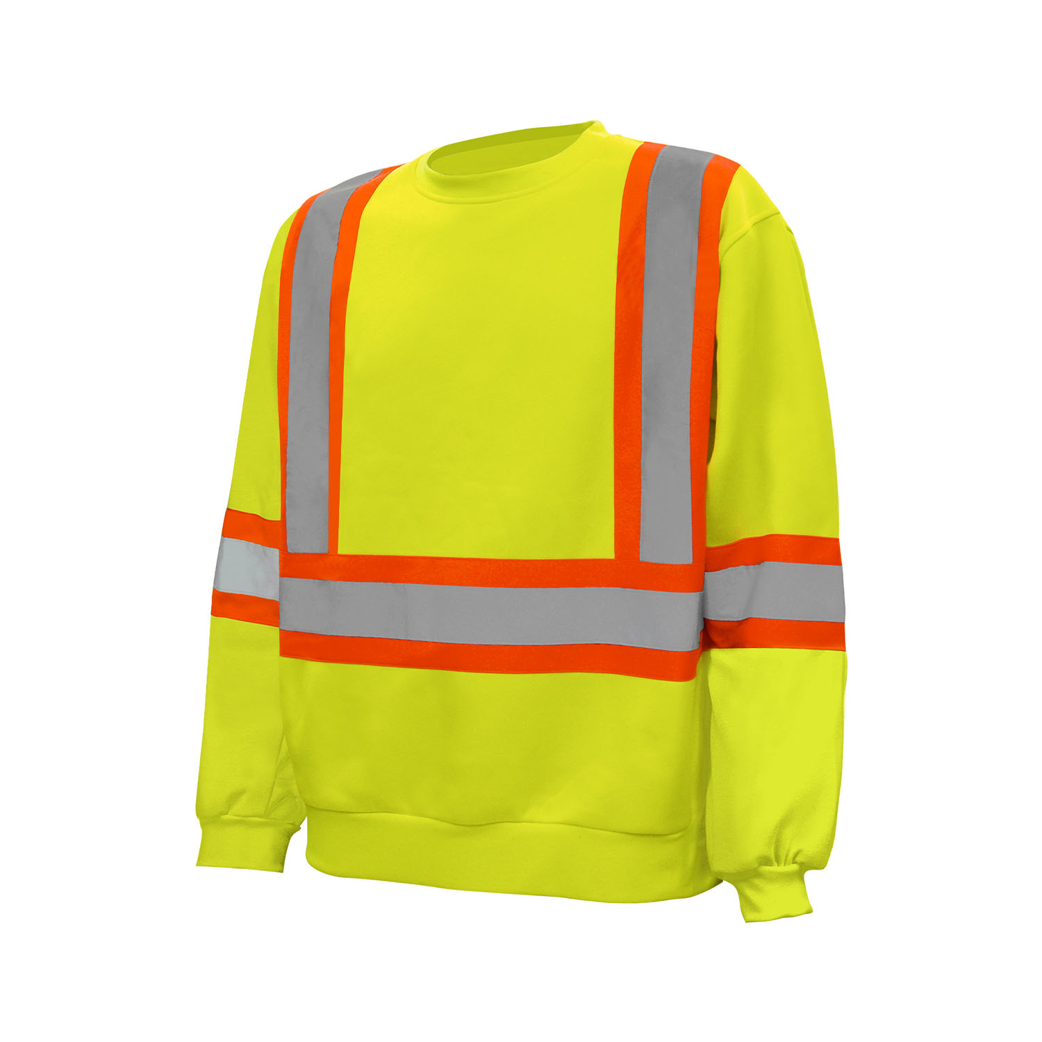 Sweat-shirt haute visibilité, ruban réfléchissant 4"