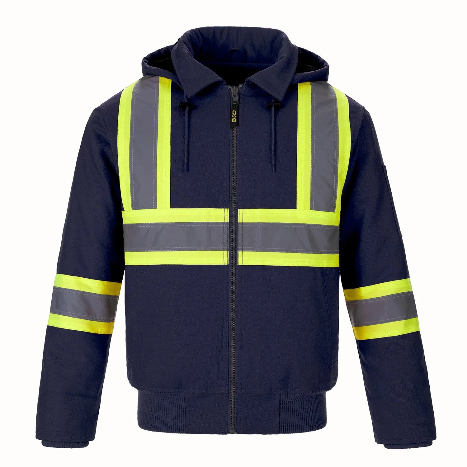 International Vis Cotton Canvas Bomber Jacket with Sherpa Lining