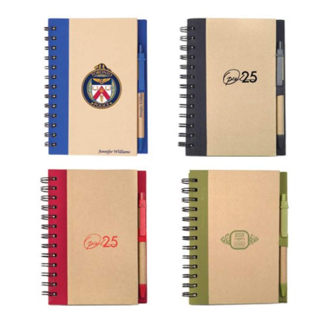 Spiral Bound Notebook & Harvest Pen