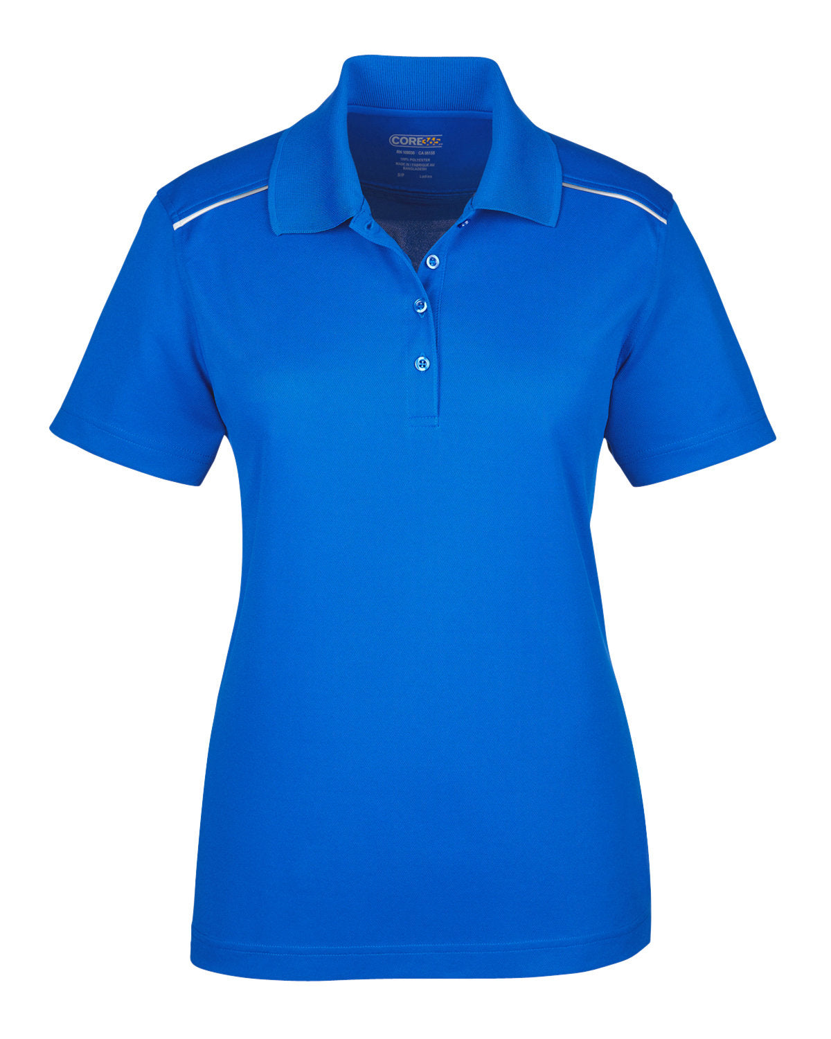 Core 365 Ladies' Radiant Performance Piqué Polo with Reflective Piping