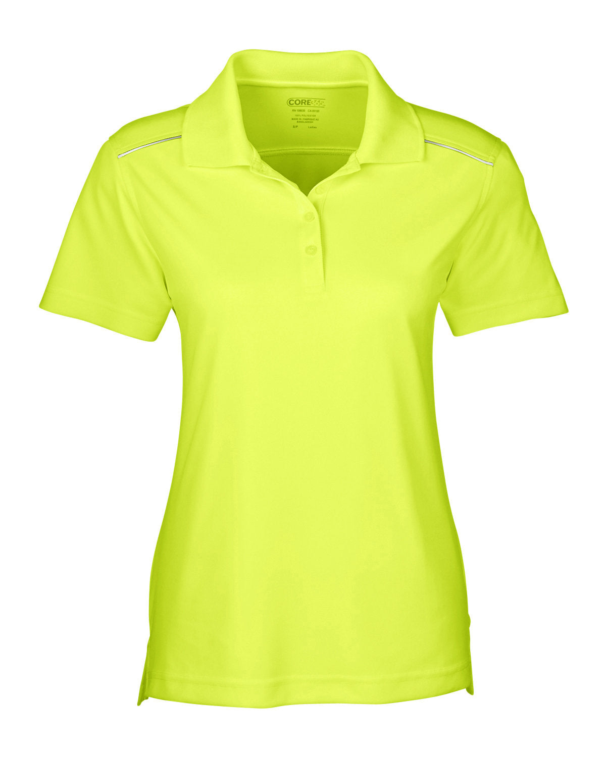 Core 365 Ladies' Radiant Performance Piqué Polo with Reflective Piping