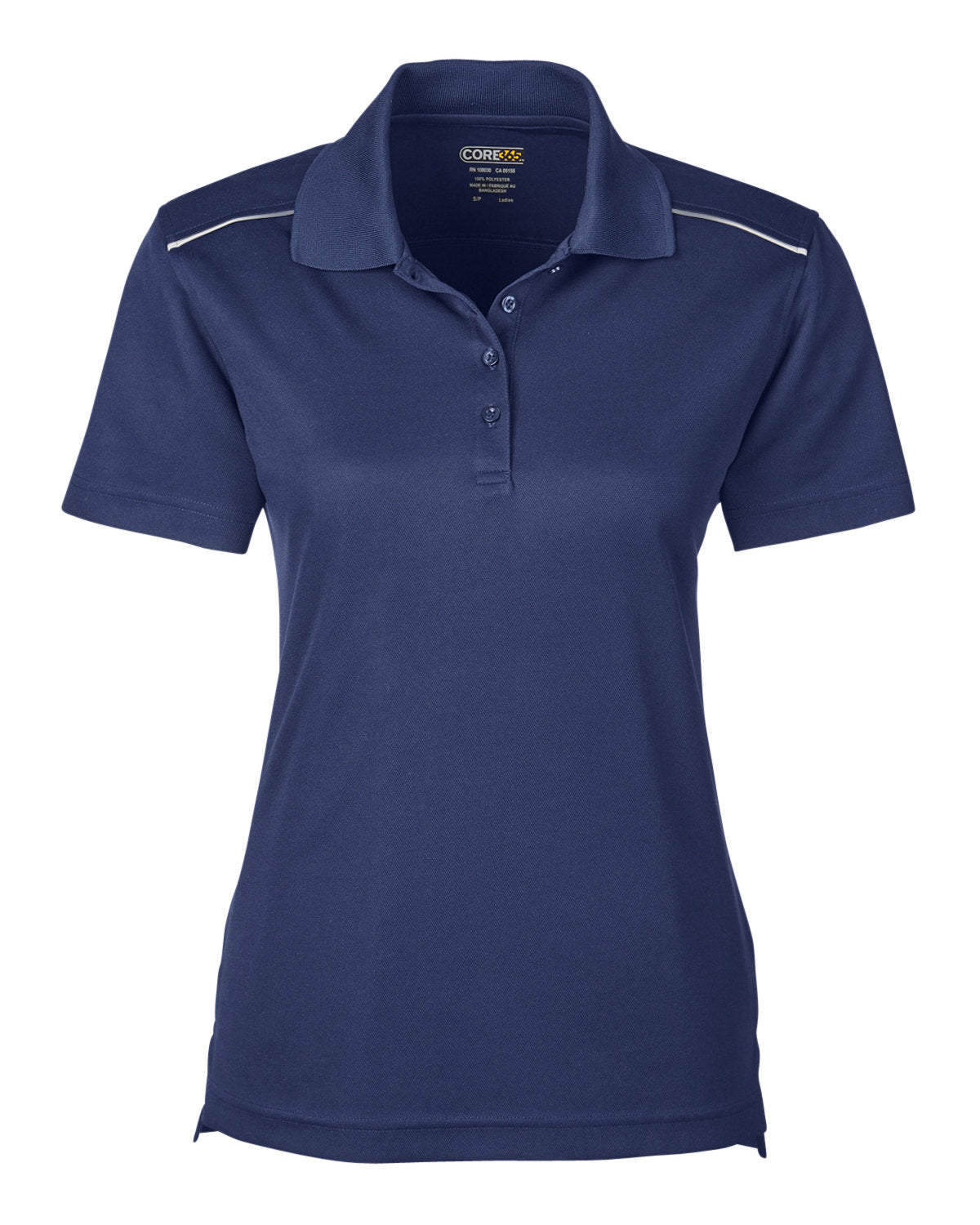 Core 365 Ladies' Radiant Performance Piqué Polo with Reflective Piping