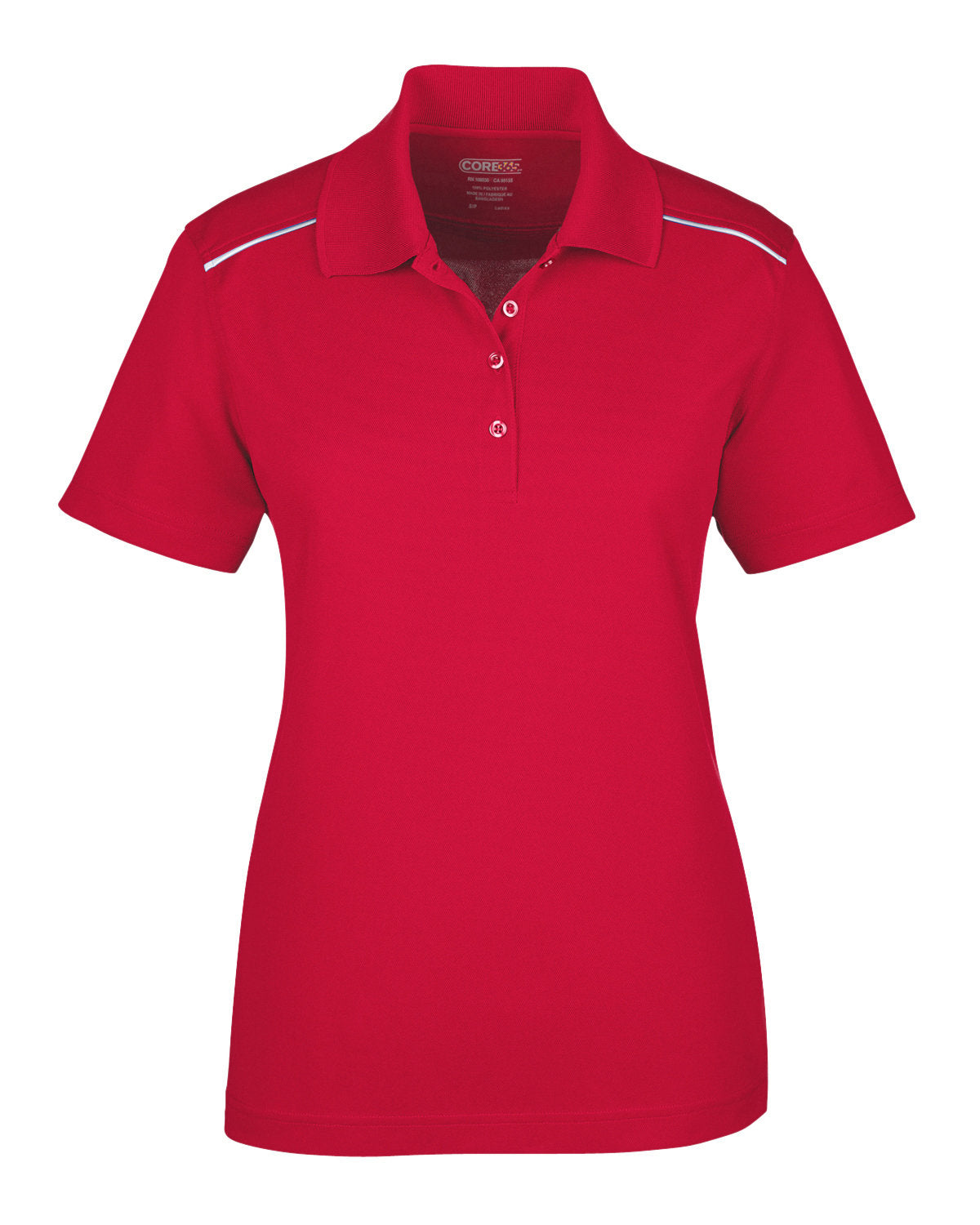 Core 365 Ladies' Radiant Performance Piqué Polo with Reflective Piping