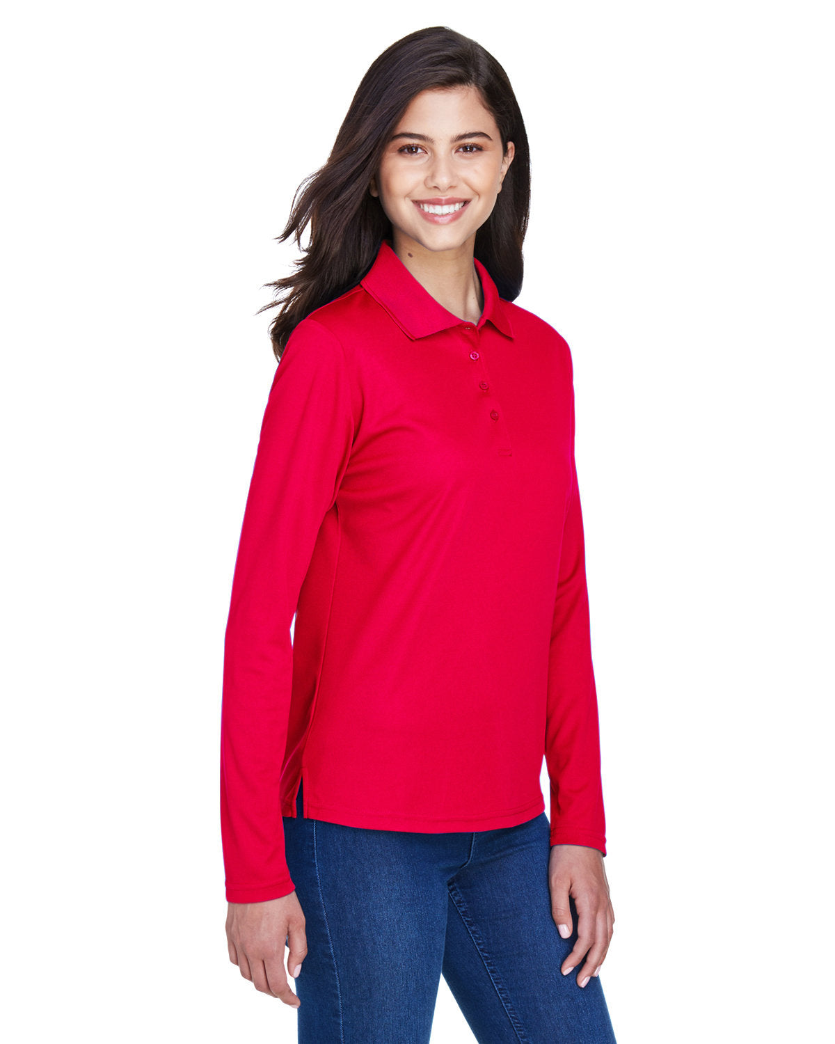 Core 365 Ladies' Pinnacle Performance Long-Sleeve Piqué Polo