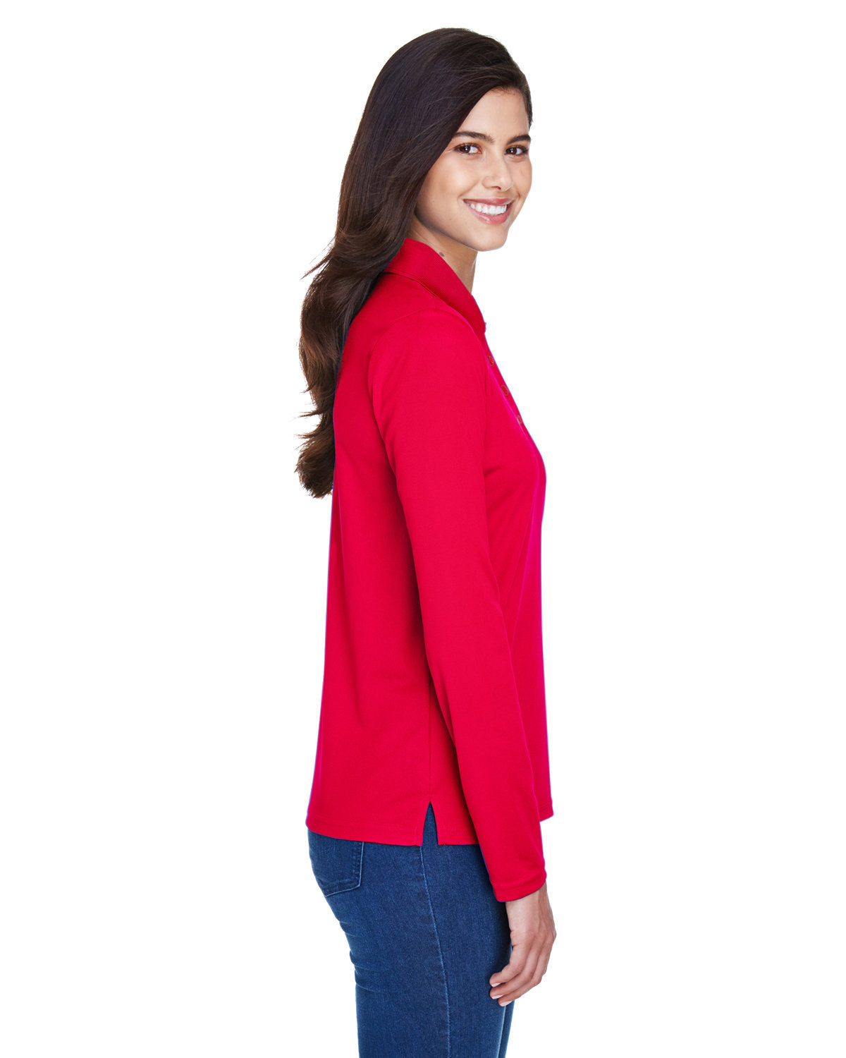 Core 365 Ladies' Pinnacle Performance Long-Sleeve Piqué Polo
