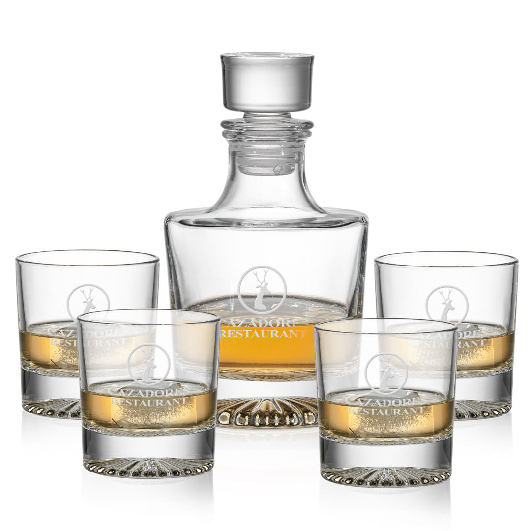 Romford Decanter Set-4 OTR Glasses