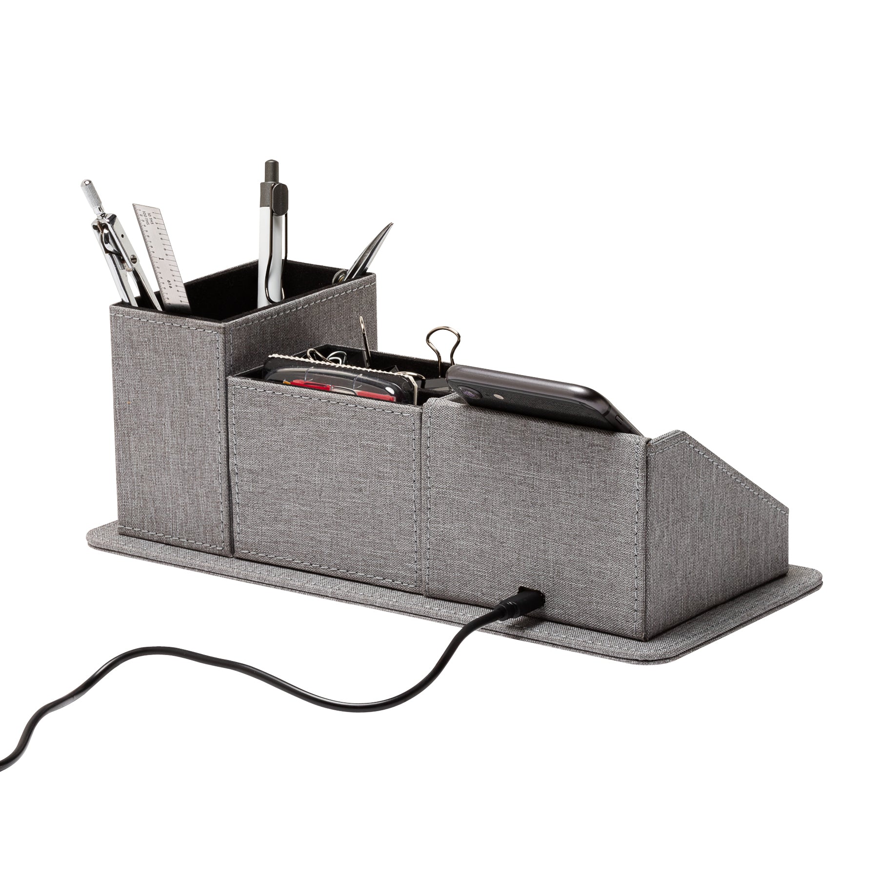 Organiseur de bureau avec chargeur sans fil Amridge