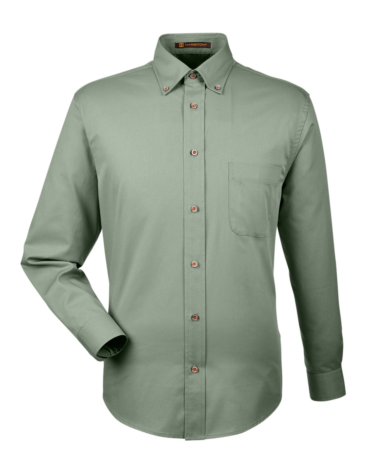 Chemise Harriton Easy Blend™ à manches longues en sergé avec traitement antitache pour homme