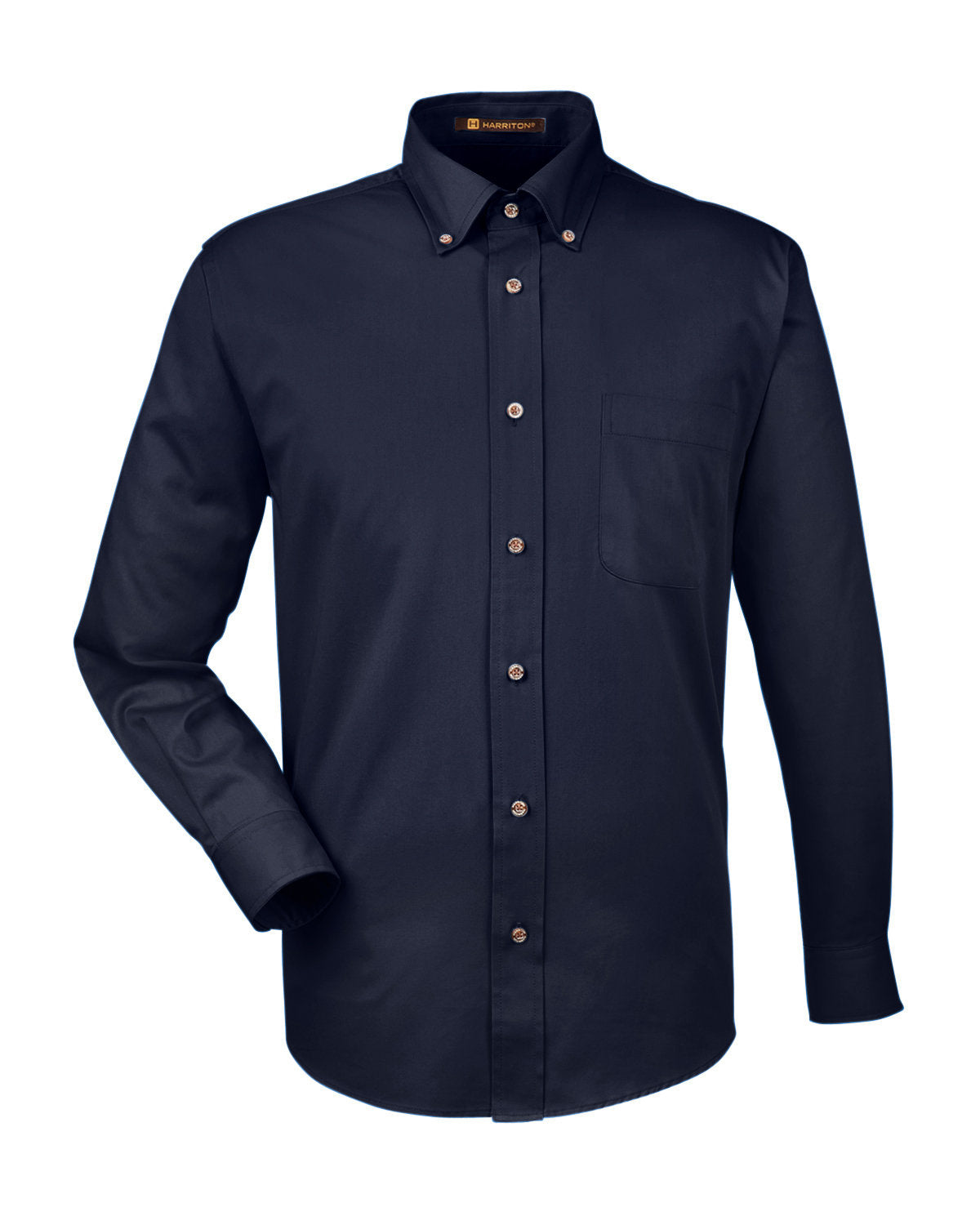 Chemise Harriton Easy Blend™ à manches longues en sergé avec traitement antitache pour homme