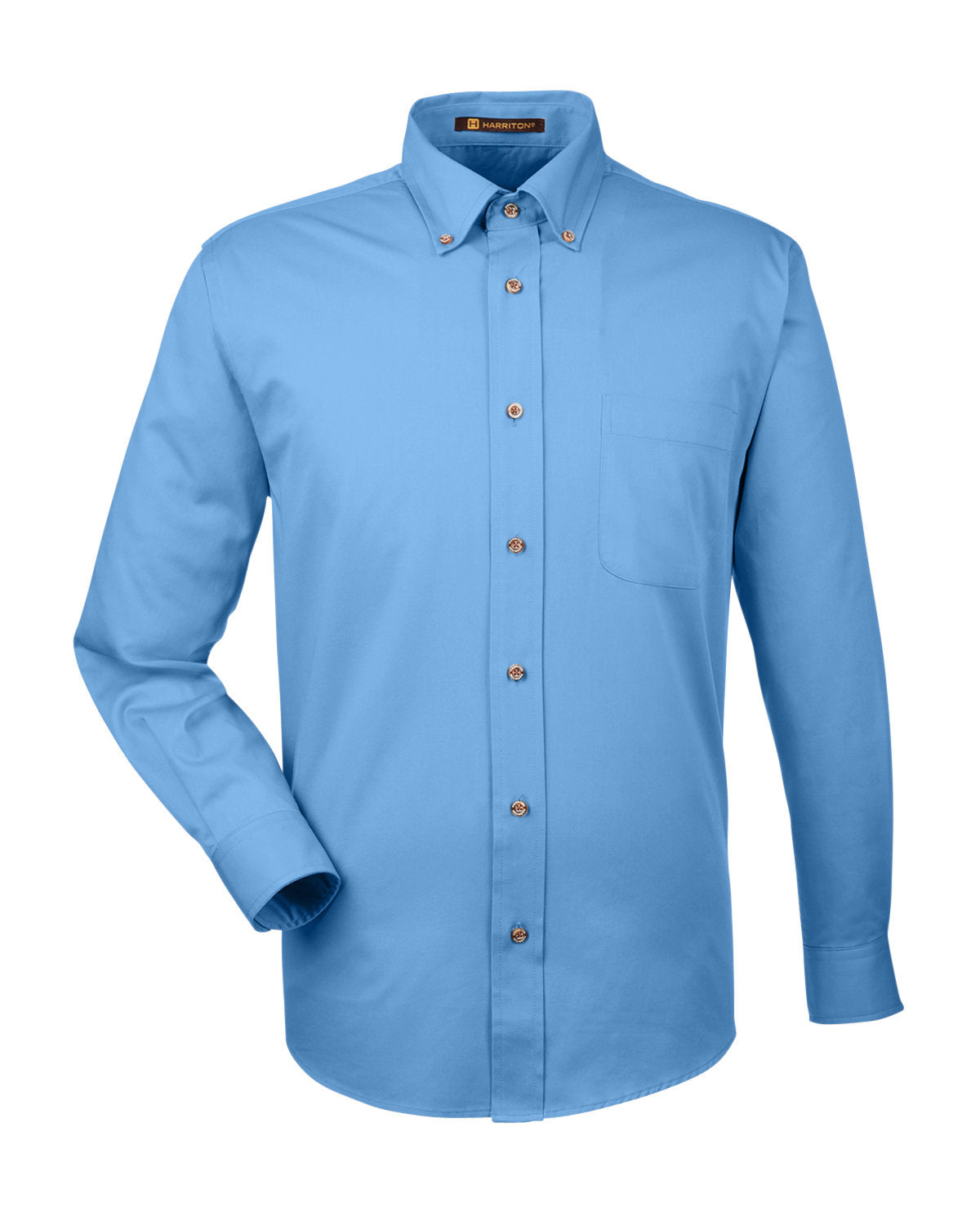 Chemise Harriton Easy Blend™ à manches longues en sergé avec traitement antitache pour homme
