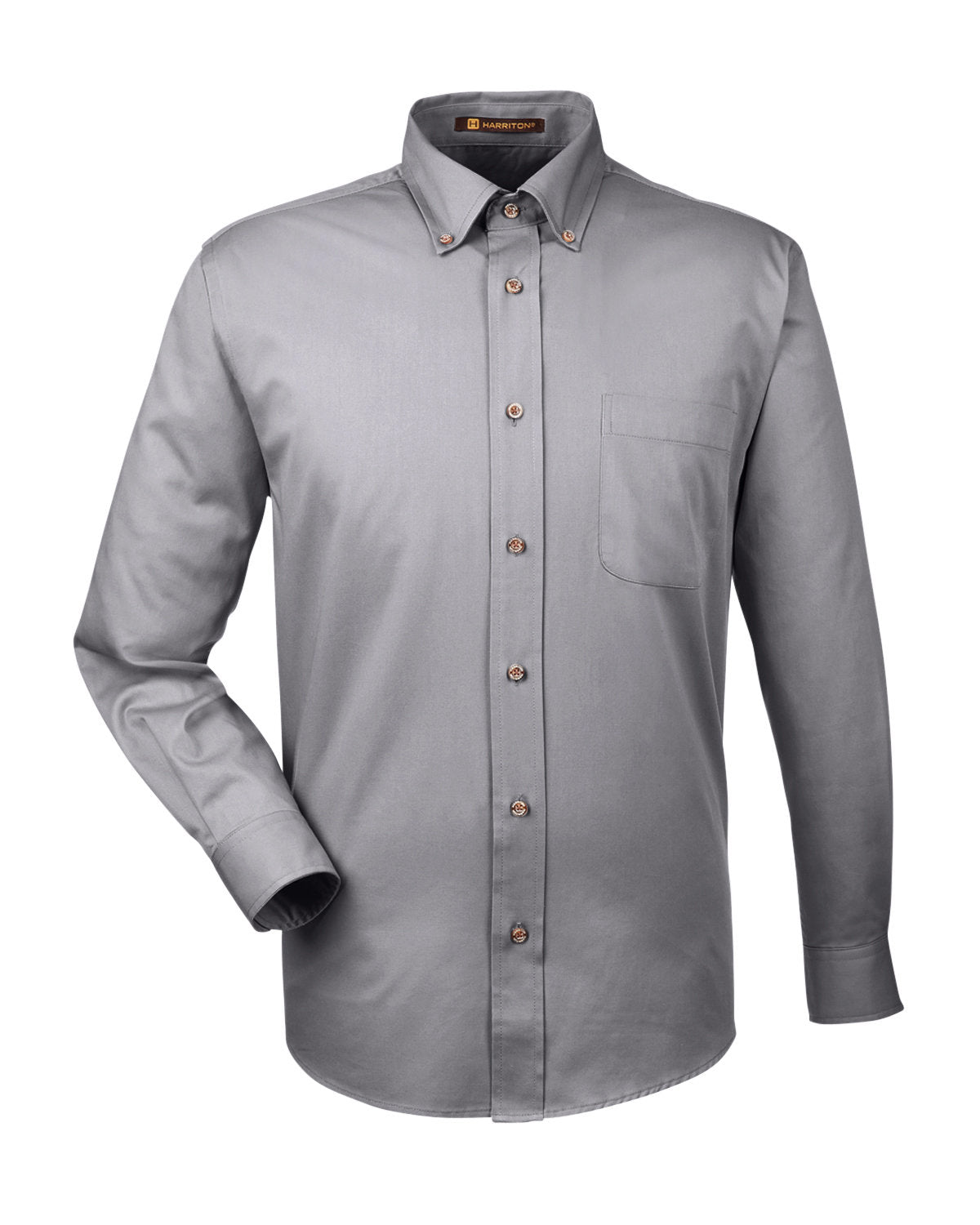Chemise Harriton Easy Blend™ à manches longues en sergé avec traitement antitache pour homme