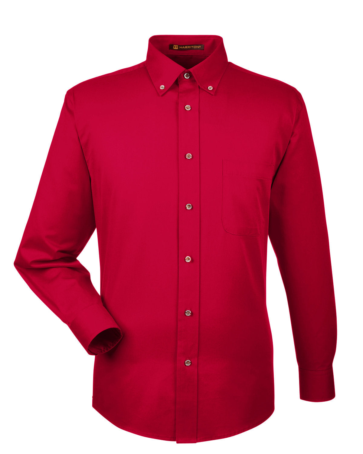 Chemise Harriton Easy Blend™ à manches longues en sergé avec traitement antitache pour homme