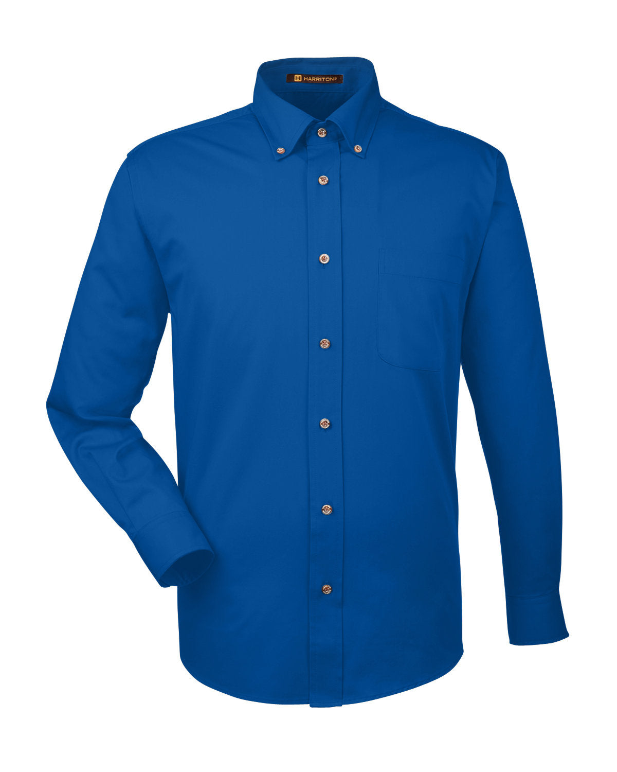 Chemise Harriton Easy Blend™ à manches longues en sergé avec traitement antitache pour homme