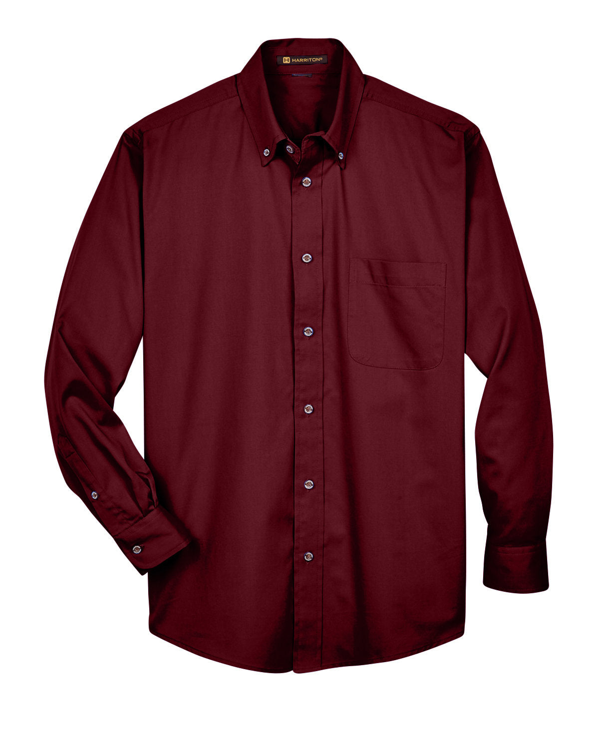Chemise Harriton Easy Blend™ à manches longues en sergé avec traitement antitache pour homme