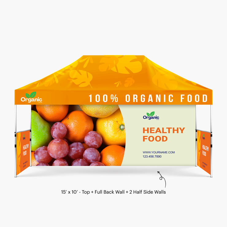 10' X 15' Pop Up Tent with Aluminum Frame + Roller Bag