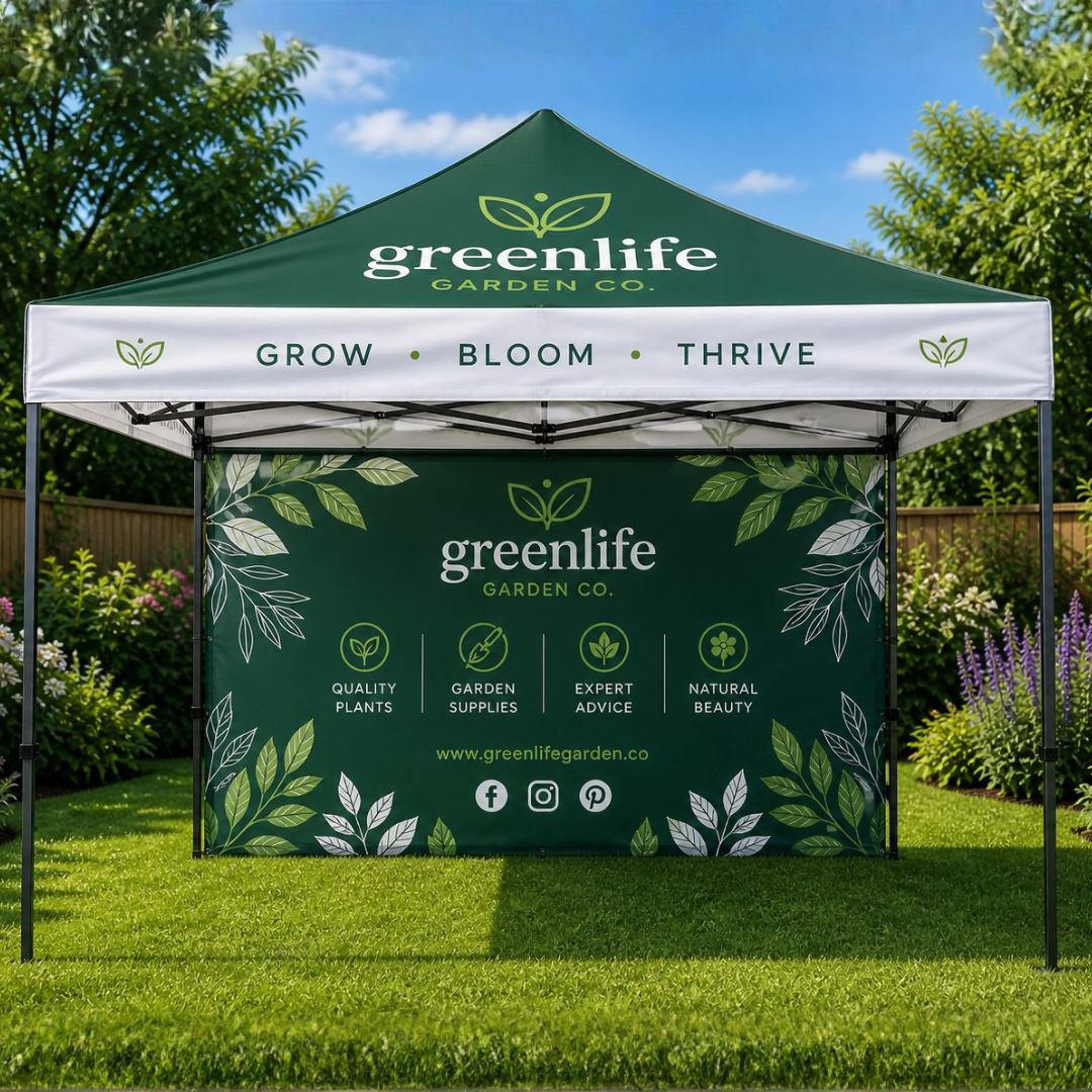10' X 10' Top & Back Wall Pop Up Tent