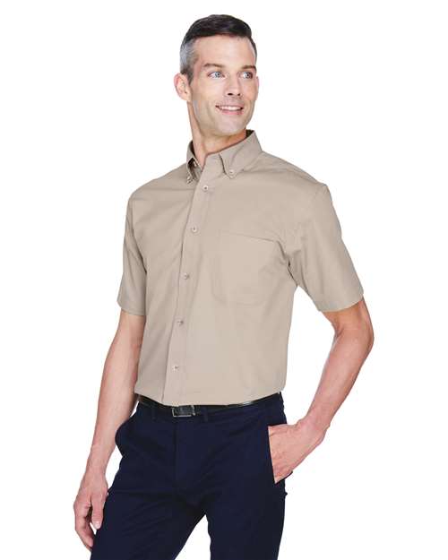 Men's Easy Blend™ Short-Sleeve Twill Shirt with Stain-Release