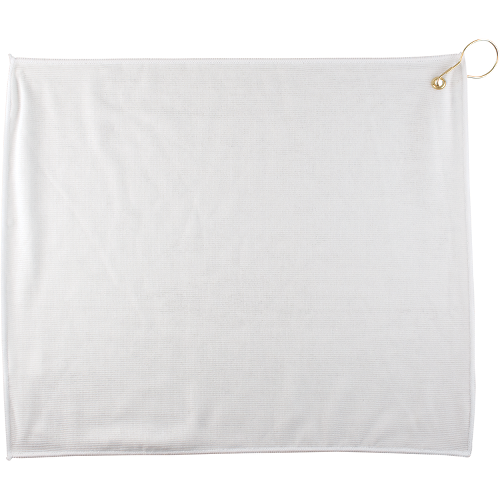 15" X 18" Polyester Blend White Golf Towel W G&h