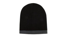 Load image into Gallery viewer, Roll Down Two Tone Acrylic Beanie - Toque
