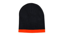 Load image into Gallery viewer, Roll Down Two Tone Acrylic Beanie - Toque
