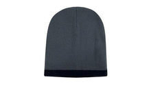 Load image into Gallery viewer, Roll Down Two Tone Acrylic Beanie - Toque
