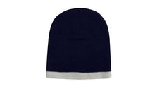 Load image into Gallery viewer, Roll Down Two Tone Acrylic Beanie - Toque
