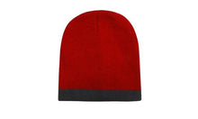 Load image into Gallery viewer, Roll Down Two Tone Acrylic Beanie - Toque
