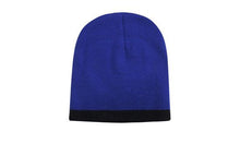 Load image into Gallery viewer, Roll Down Two Tone Acrylic Beanie - Toque
