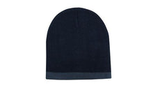 Load image into Gallery viewer, Roll Down Two Tone Acrylic Beanie - Toque
