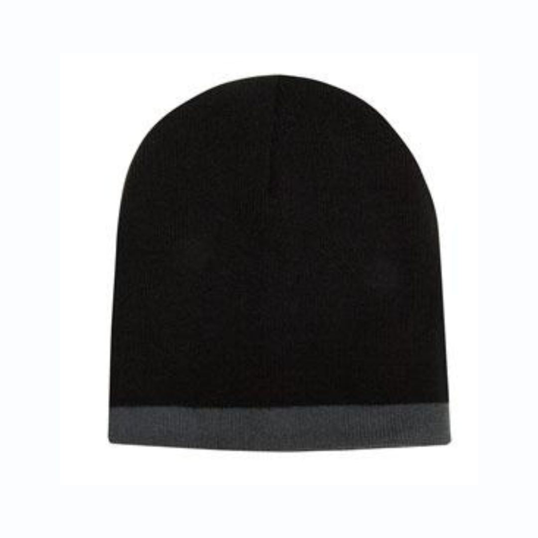 Roll Down Two Tone Acrylic Beanie - Toque