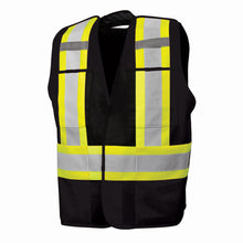 Load image into Gallery viewer, 5 Pt. Tearaway Solid Traffic Vest, 4&quot;Refl. Tape, 4 Pockets
