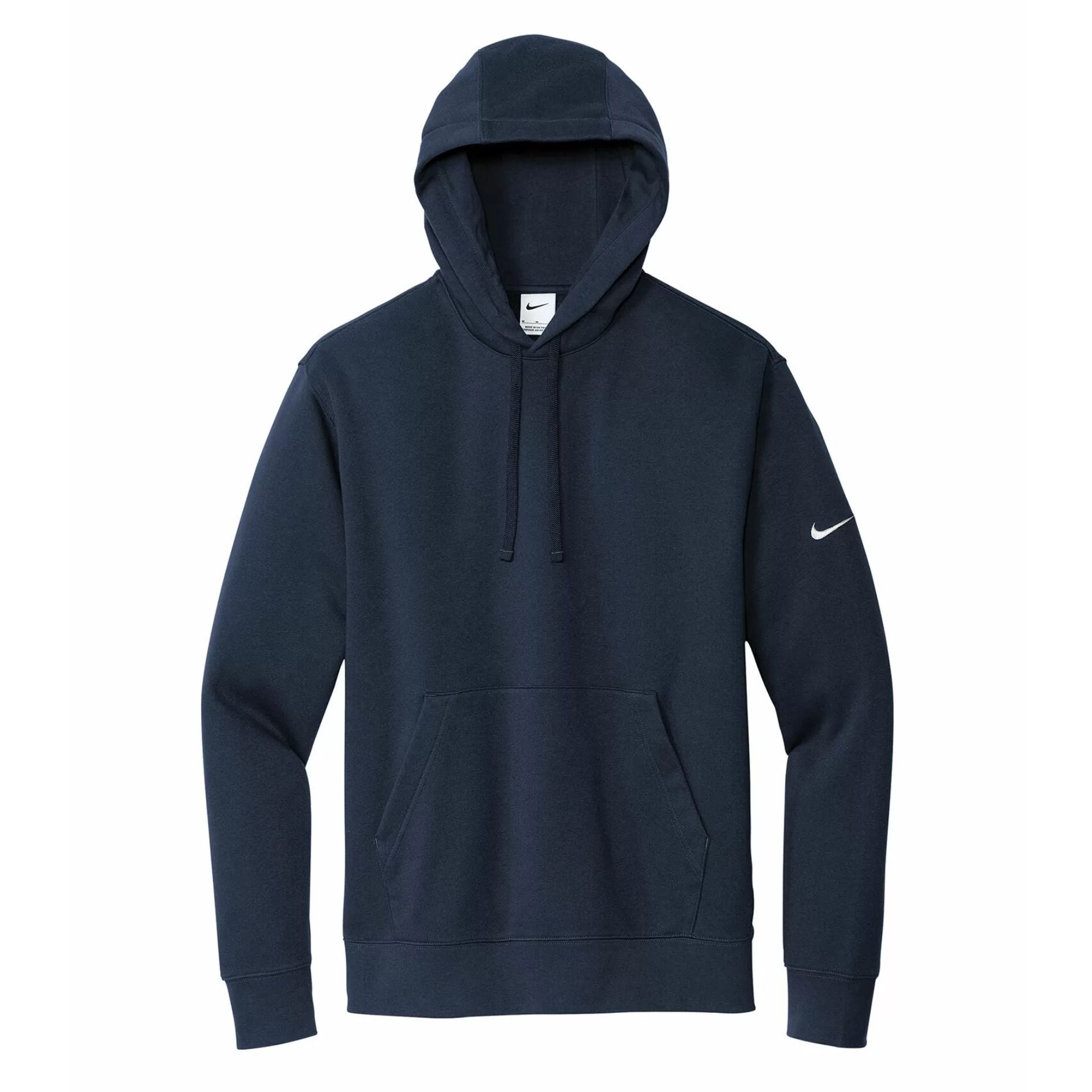NIKE CLUB FLEECE SLEEVE SWOOSH PULLOVER HOODIE.