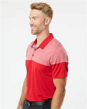 Load image into Gallery viewer, Adidas - Heathered 3-Stripes Colorblocked Polo

