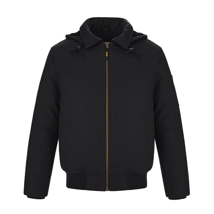 Big Red - Blouson aviateur en toile de coton pour adulte avec capuche amovible